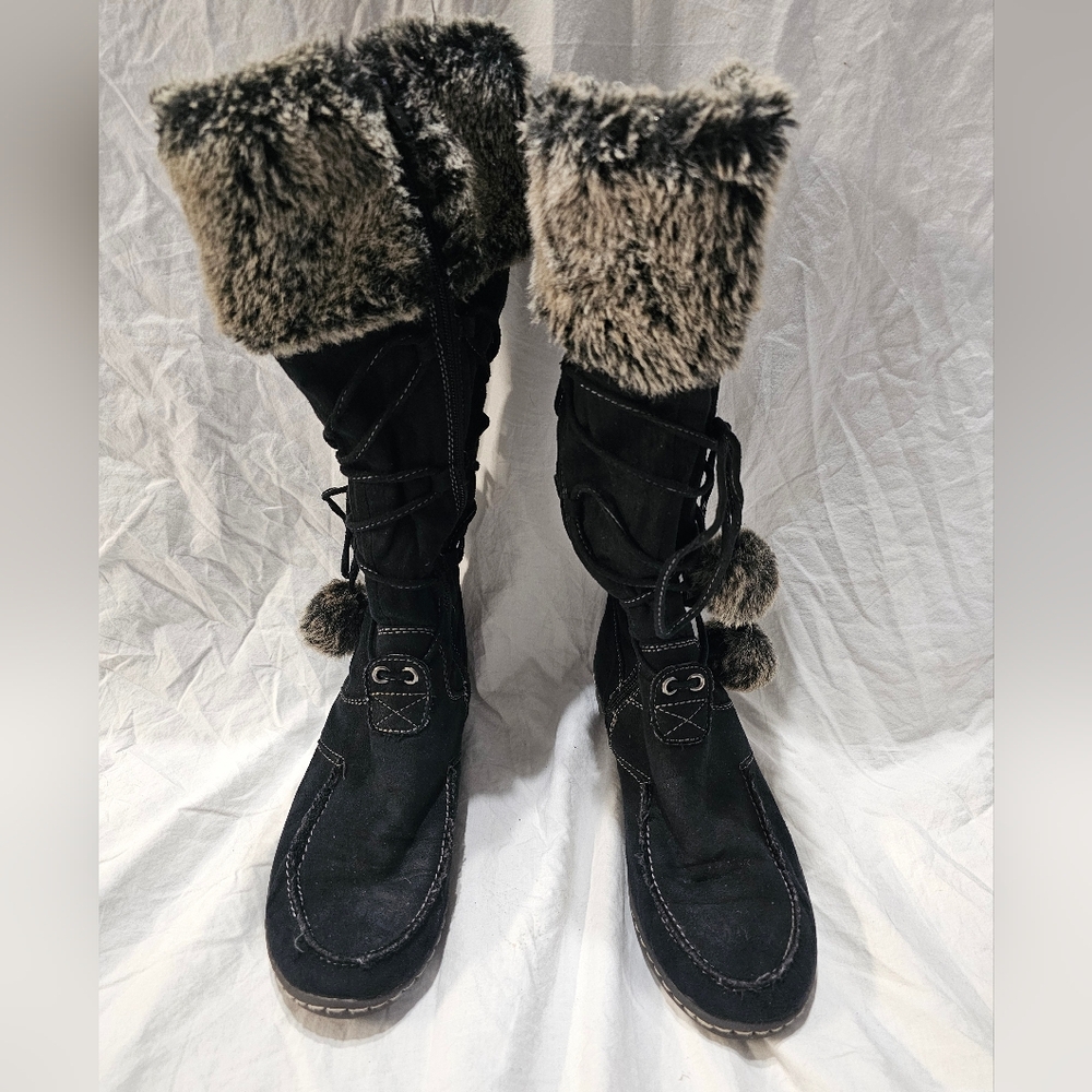 American Eagle Outfitters Black and Gray Winter Boots - Picture 2 of 6